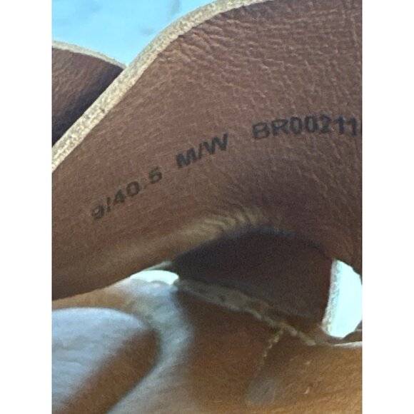 Born Womens Leather Wedge Sandals SLides Size 9/40.5 MW Tan - Picture 6 of 6